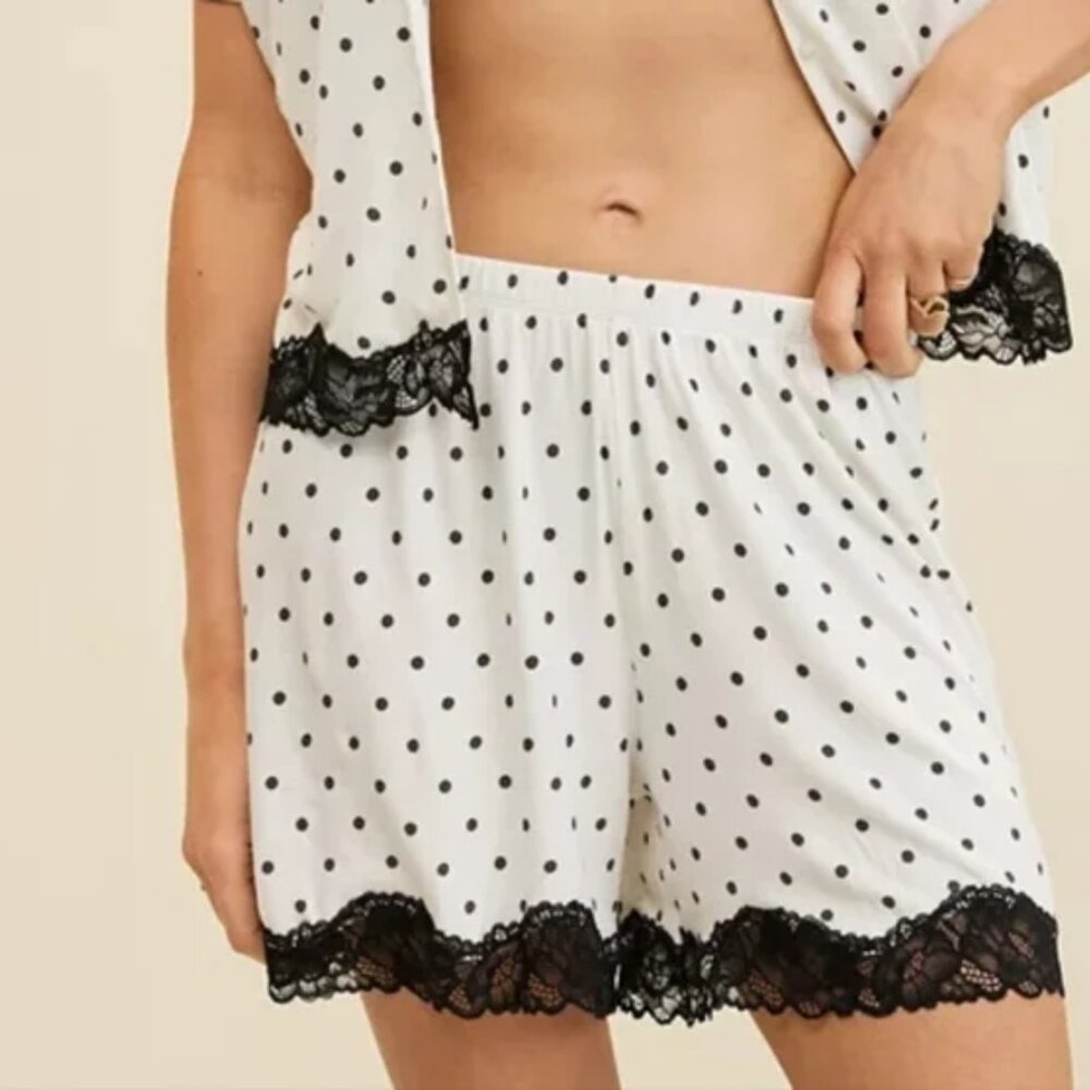NWT Aerie Real Soft Rib Lace Boxer SZ M Color Soft Muslim